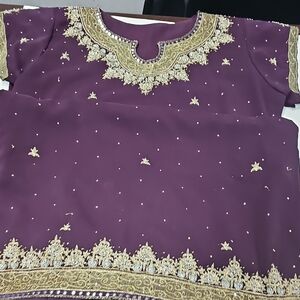 Ethnic Indian Wear Majestic Purple and Gold Dress